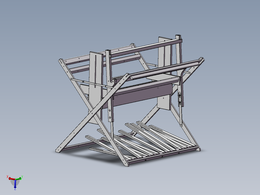 织布机模型主视图