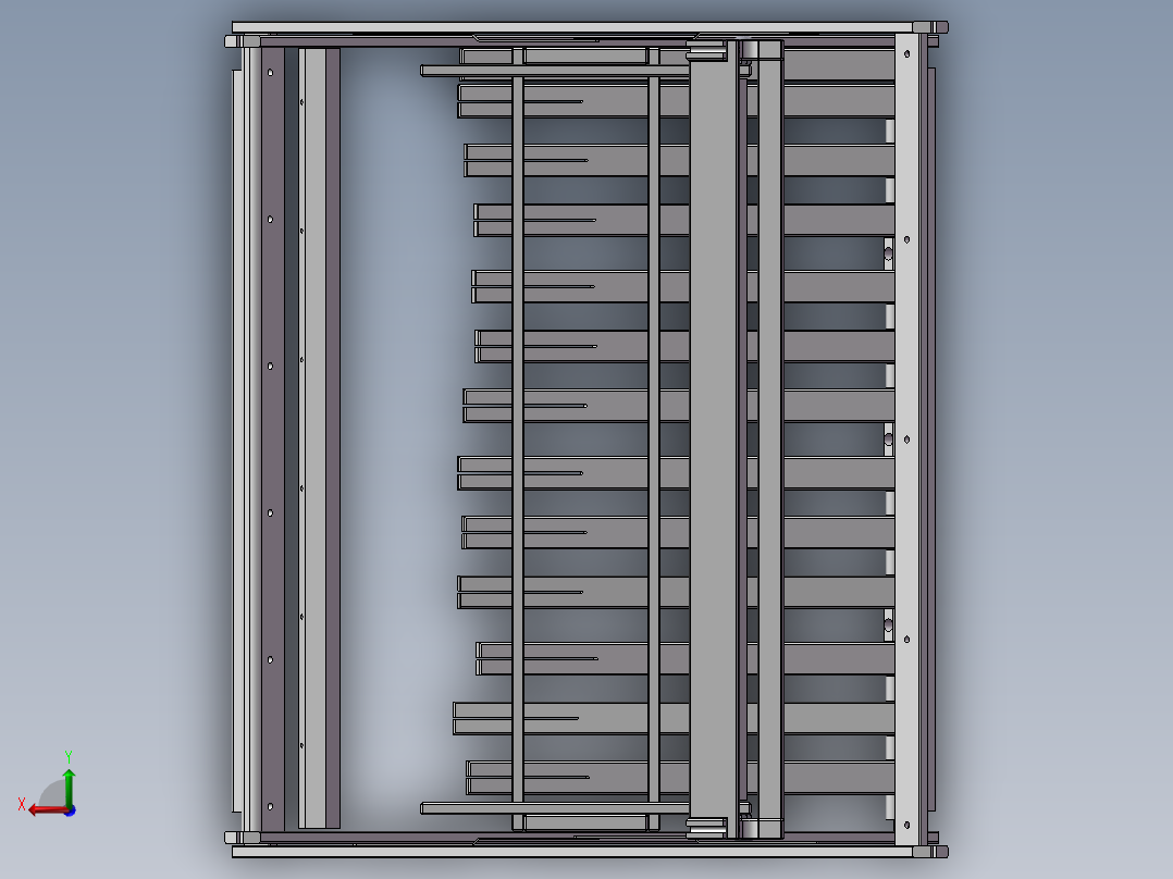 织布机模型后视图