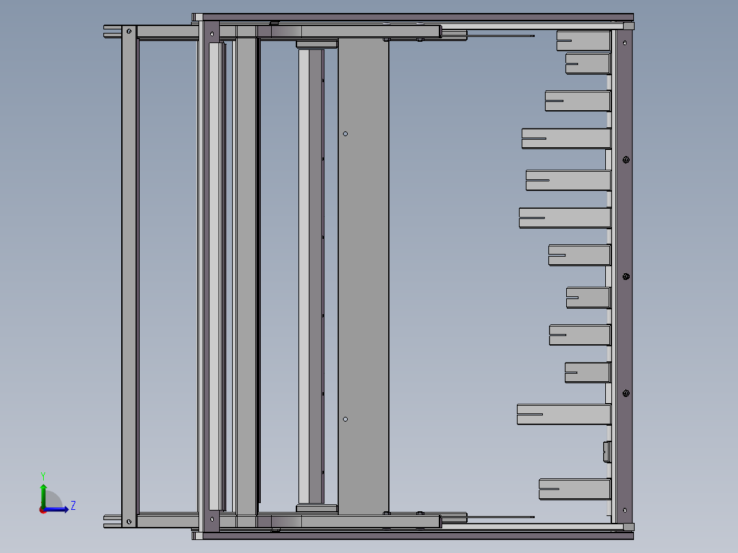 织布机模型左视图