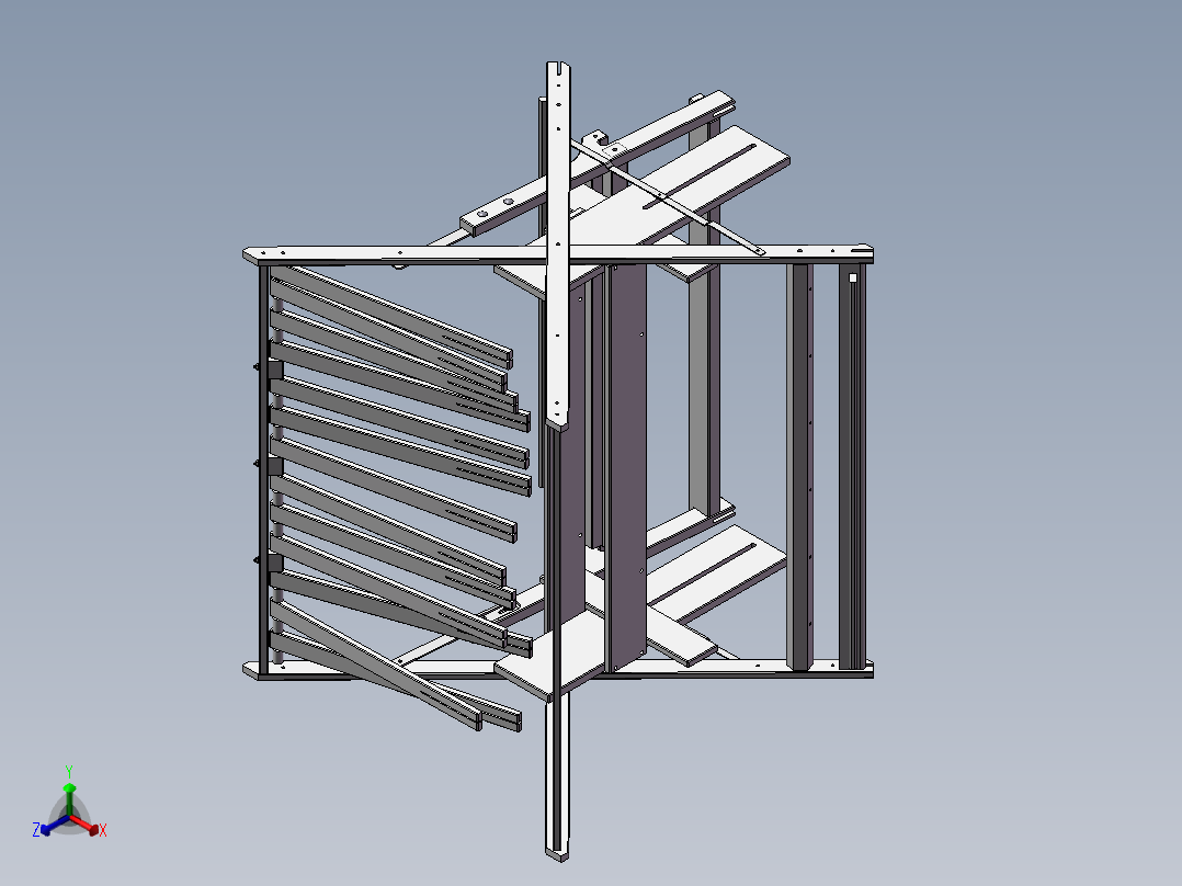 织布机模型正等轴测图