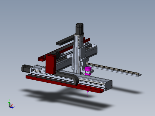 模组三轴滑台坐标型三轴点胶机械手全套3d图纸龙门直角型机器人