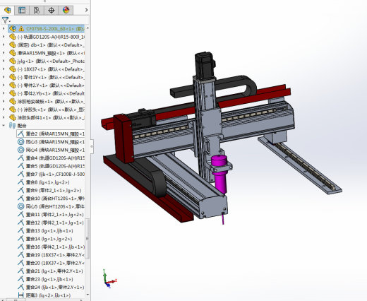 模组三轴滑台坐标型三轴点胶机械手全套3d图纸龙门直角型机器人缩略图