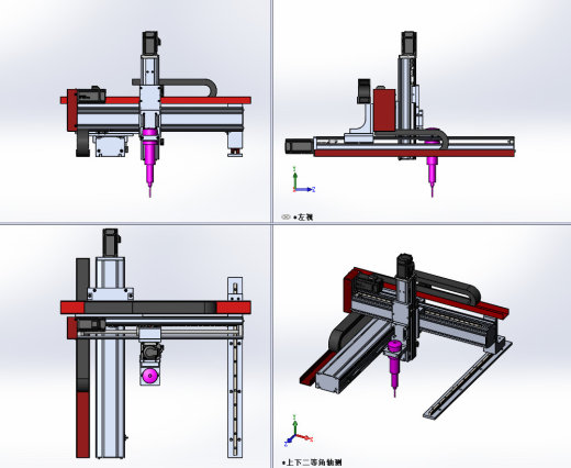 模组三轴滑台坐标型三轴点胶机械手全套3d图纸龙门直角型机器人缩略图
