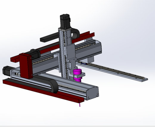 模组三轴滑台坐标型三轴点胶机械手全套3d图纸龙门直角型机器人缩略图