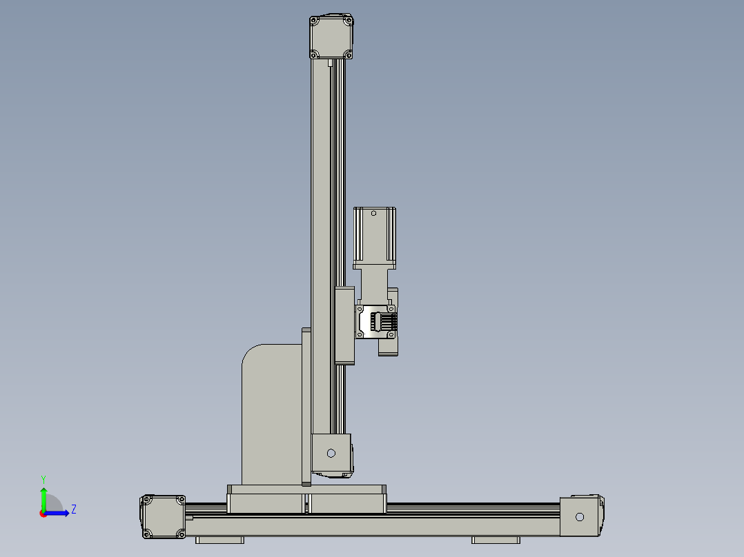 40模组XYZ坐标型左视图