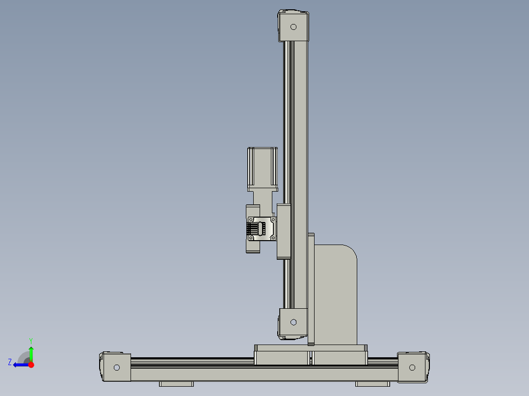 40模组XYZ坐标型右视图