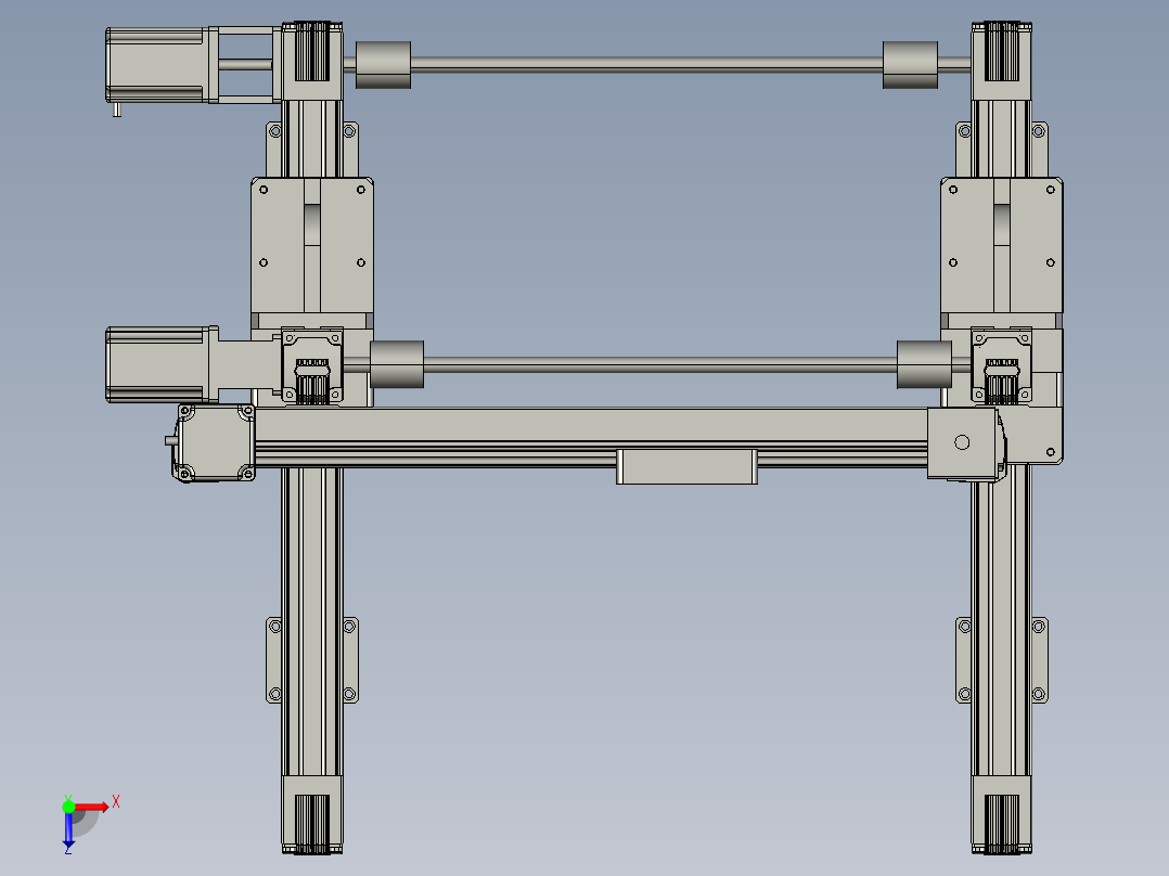 40模组XYZ坐标型俯视图
