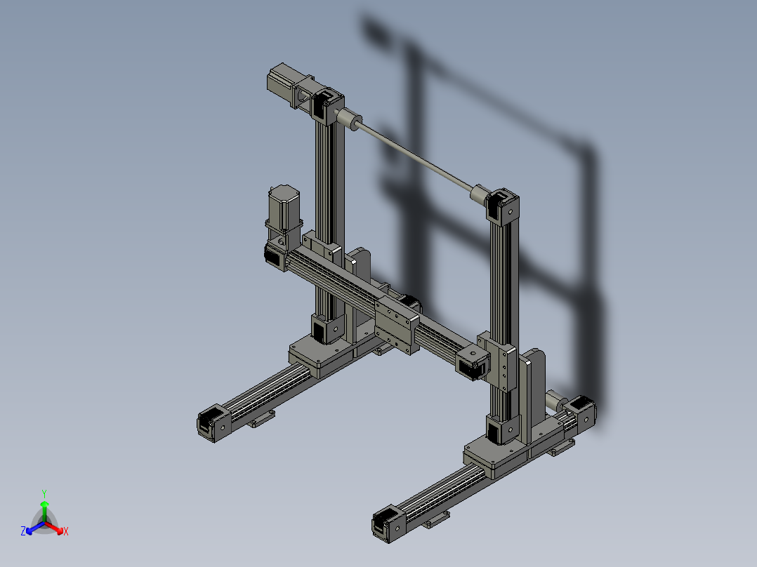 40模组XYZ坐标型正等轴测图