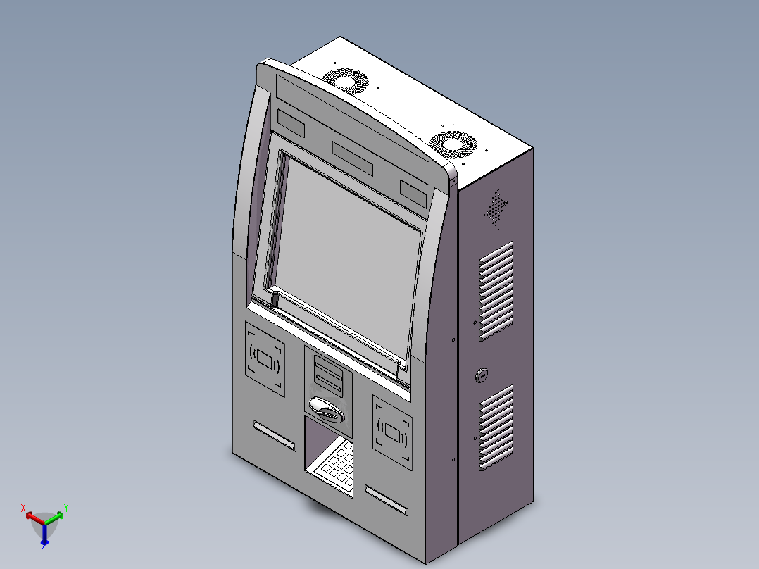 自助终端设备图纸排队机图纸取票机图纸售货机图纸银行机图1