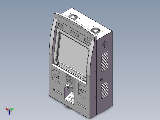 自助终端设备图纸排队机图纸取票机图纸售货机图纸银行机图1