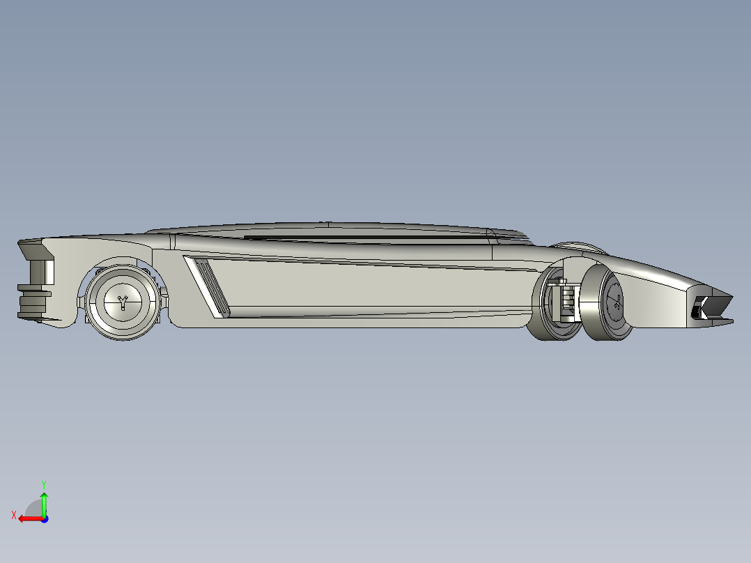 类汽车底盘AGV后视图
