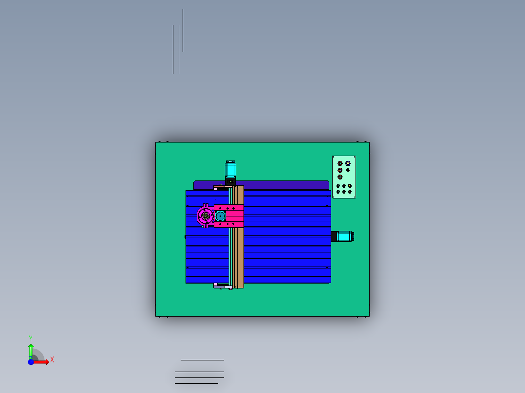 台式小型高精精雕雕铣机前视图