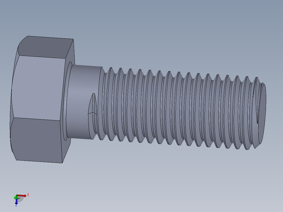 UNC 六角螺栓-Hex Bolt 0.750-10 x 2.SLDPRT