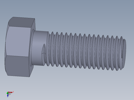 UNC 六角螺栓-Hex Bolt 0.750-10 x 2.SLDPRT
