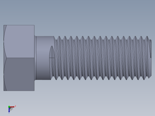 UNC 六角螺栓-Hex Bolt 0.750-10 x 2.SLDPRT俯视缩略图