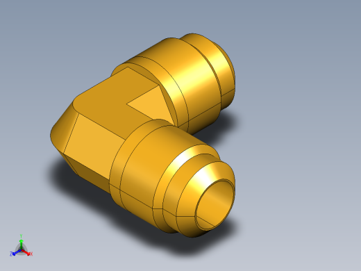 扩口式工业通用硬管接头Union Elbow 155F-8正等轴测缩略图