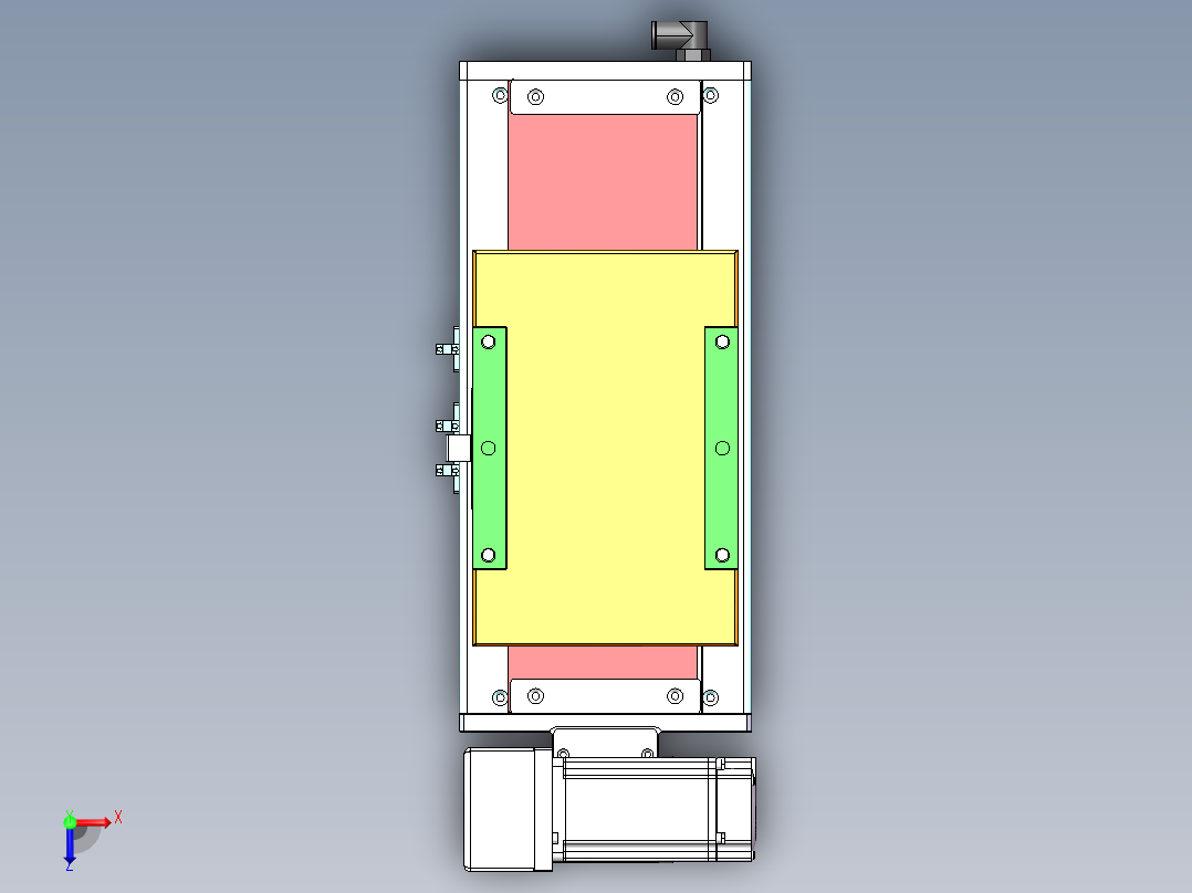 MCB同步带全封闭MCB17-LU-400W俯视图