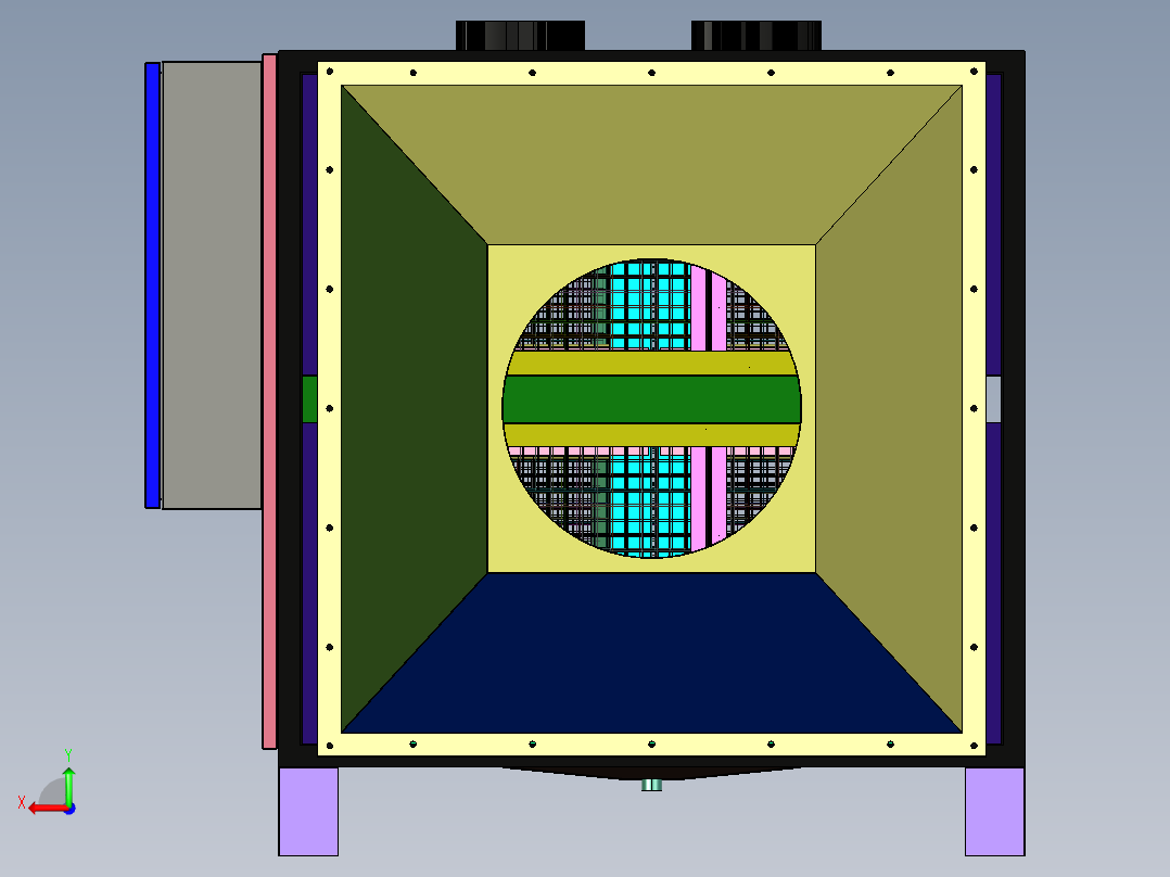 净化恶臭废物的UV光氧机后视图