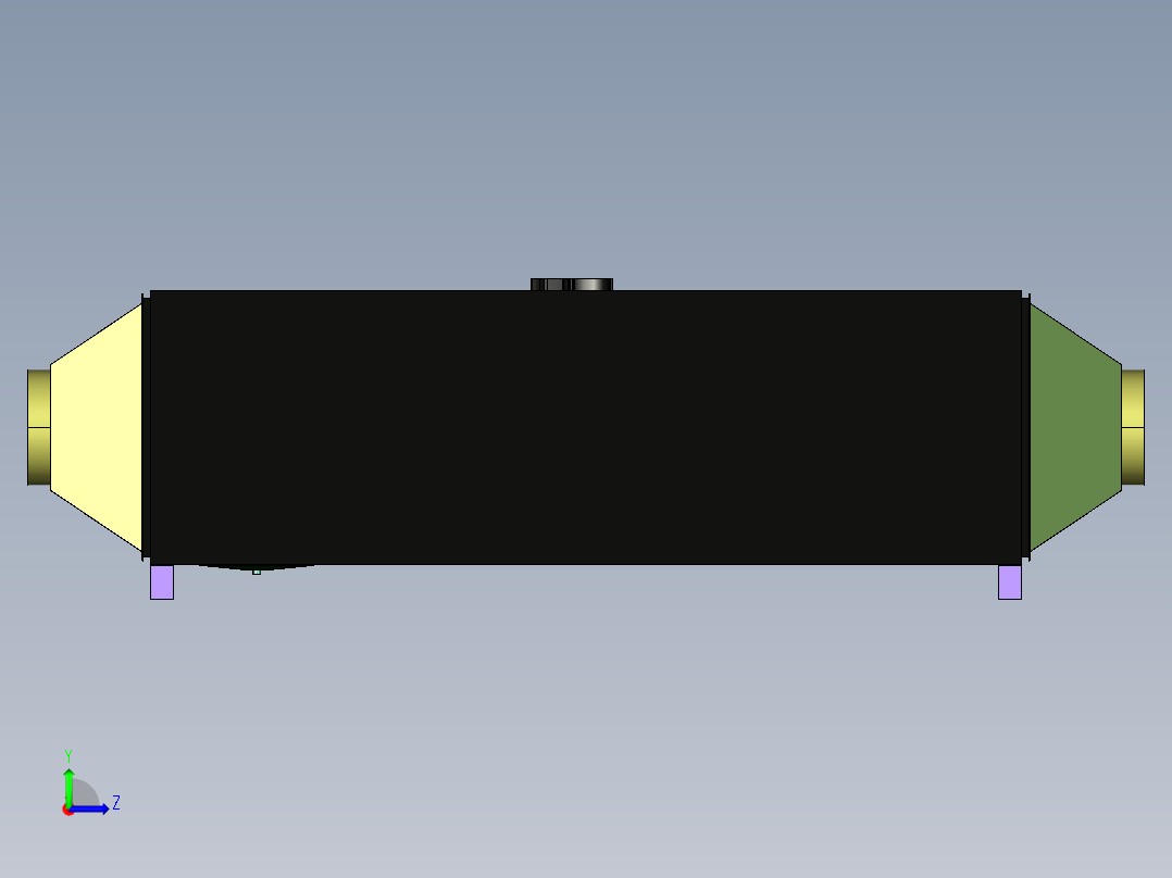 净化恶臭废物的UV光氧机左视图