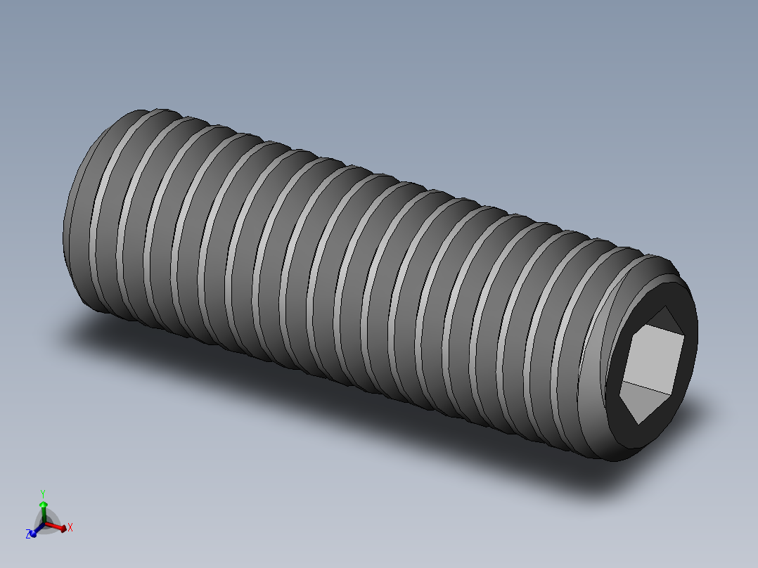 DIN 913-ISO 4026 固定螺钉-M10 L=30.SLDPRT主视图