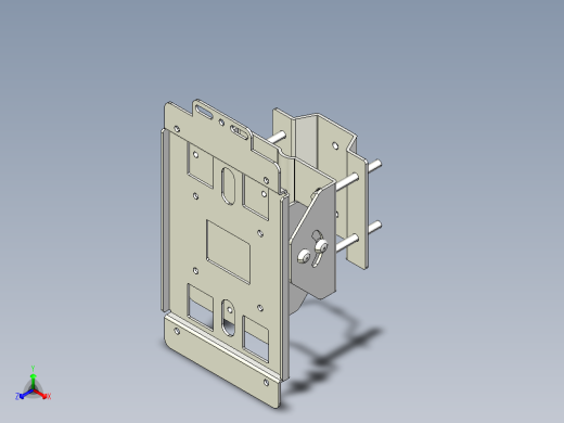 基恩士VT3-V7R_pole-bracket_kc图纸模型