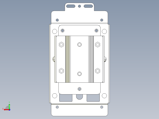 基恩士VT3-V7R_pole-bracket_kc图纸模型后视缩略图