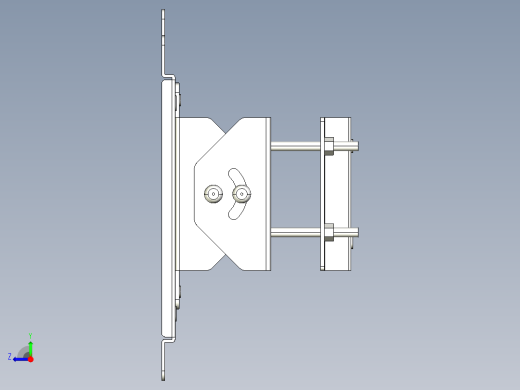 基恩士VT3-V7R_pole-bracket_kc图纸模型右视缩略图