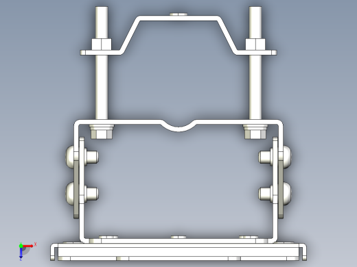 基恩士VT3-V7R_pole-bracket_kc图纸模型俯视缩略图