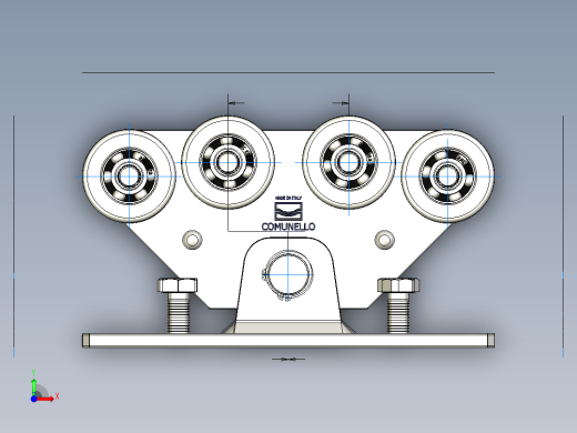 吊轮滑轮食堂大门的车厢CGS-250.8-P前视缩略图