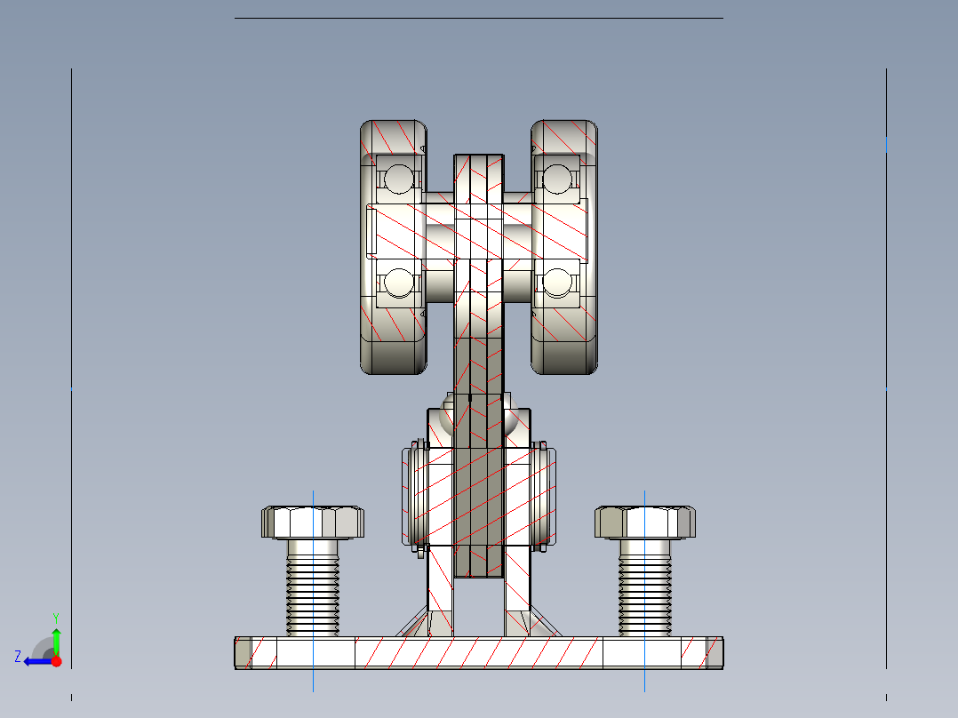 吊轮滑轮食堂大门的车厢CGS-250.8-P右视图