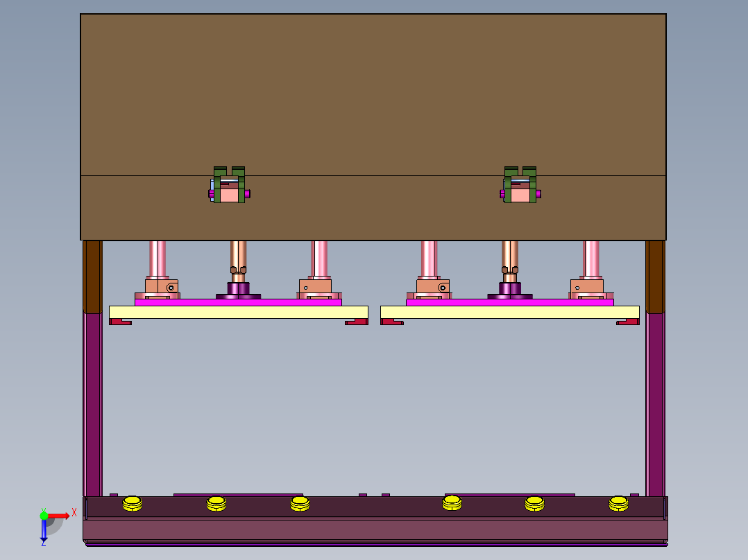 双位置探针针床俯视图