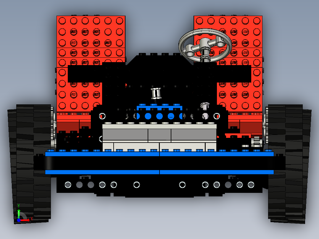 lego-technic-8860-car-chassis.3-乐高玩具赛车前视图