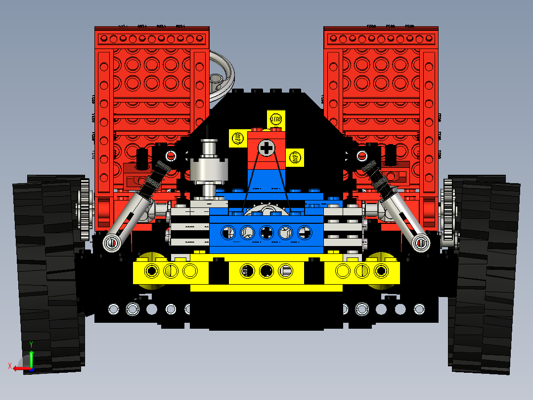 lego-technic-8860-car-chassis.3-乐高玩具赛车后视图