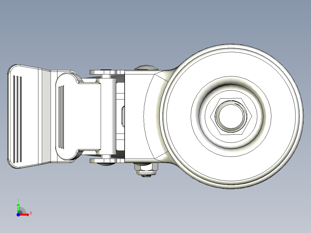 橡膠輪、導電輪(1500N)5537-3D多系列多零件图纸模型前视图