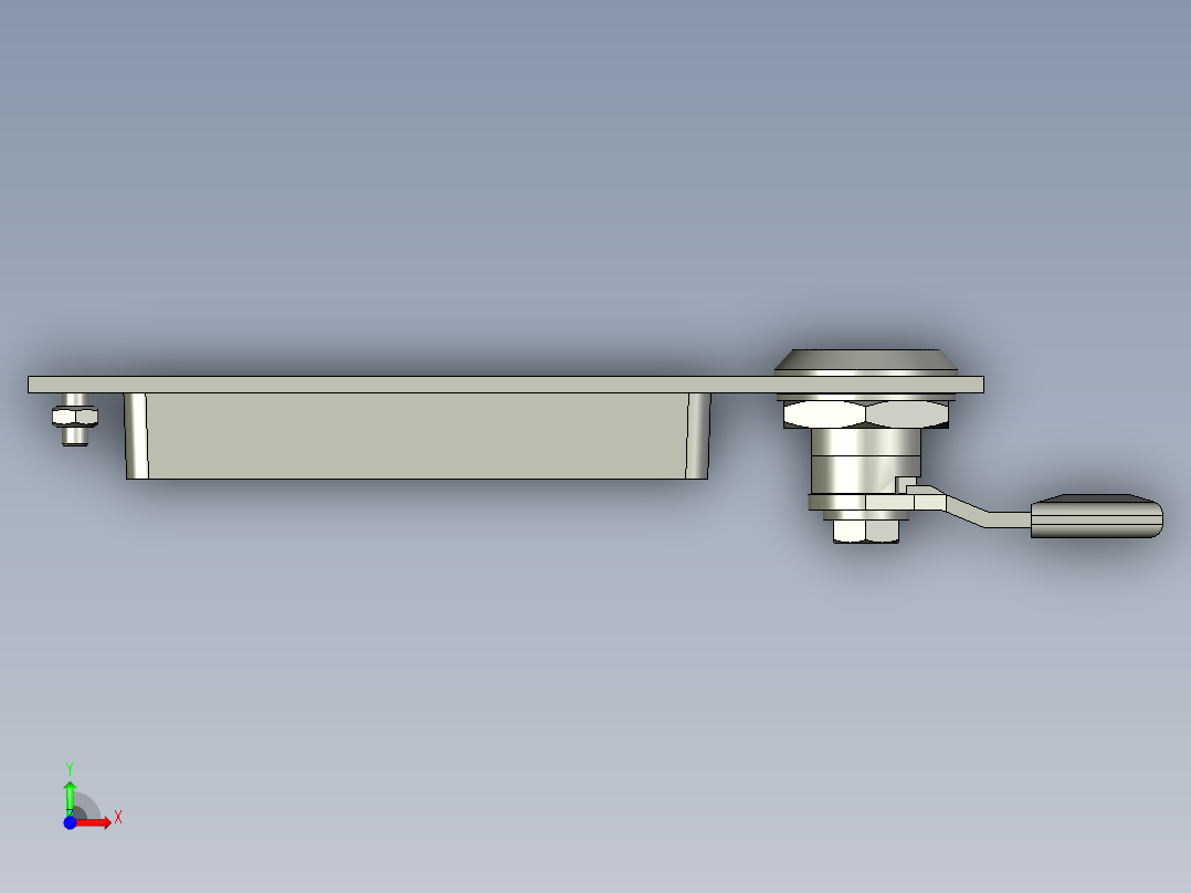暗式门锁前视图