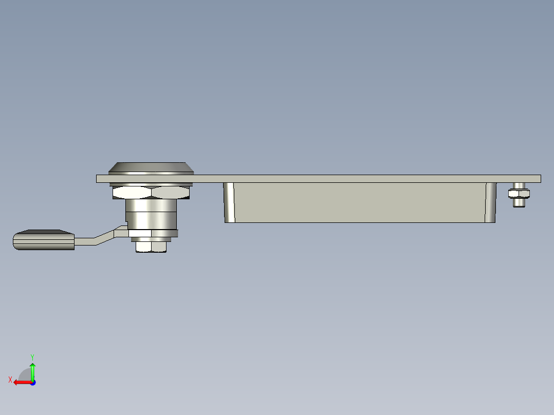 暗式门锁后视图