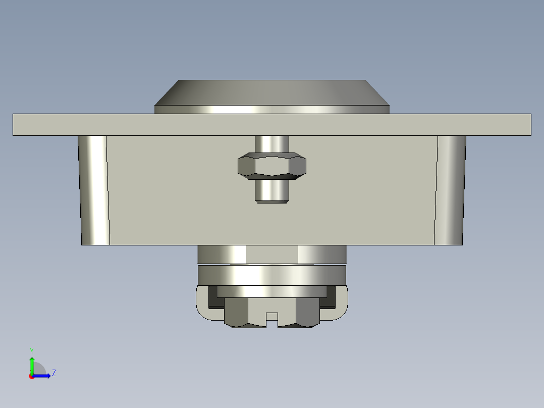 暗式门锁左视图