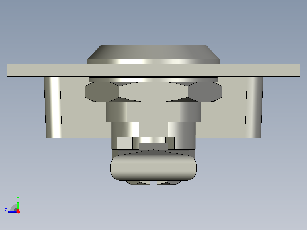 暗式门锁右视图