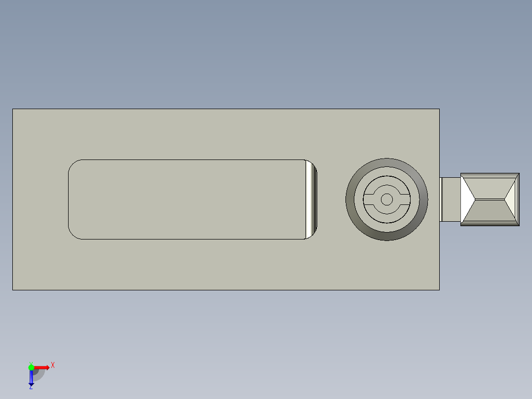 暗式门锁俯视图