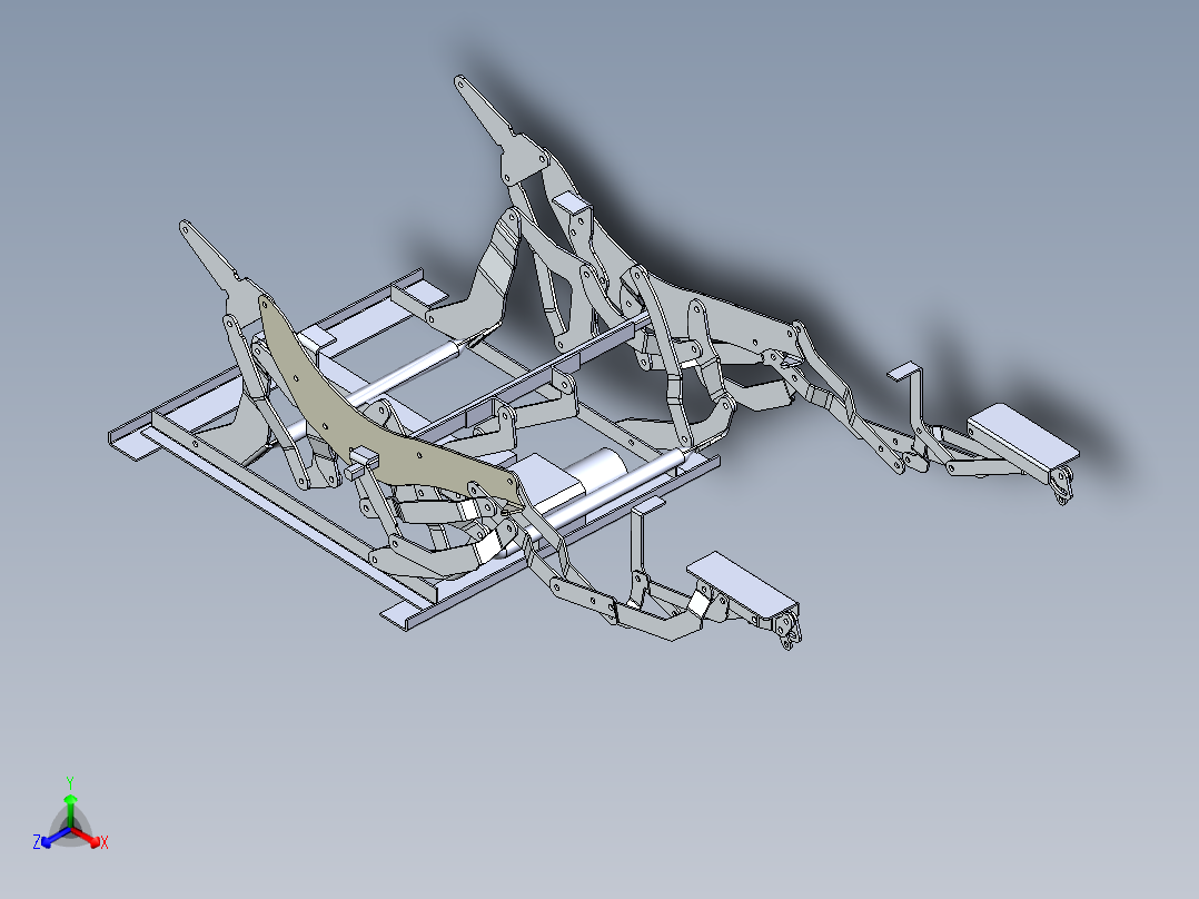 多功能沙发设计模型正等轴测图