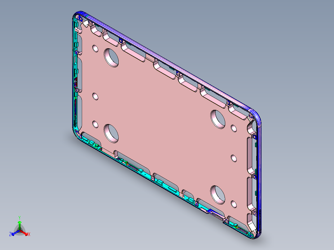 Z581C-笔记本CNC工装夹具三维模型CNC6-0723正等轴测图