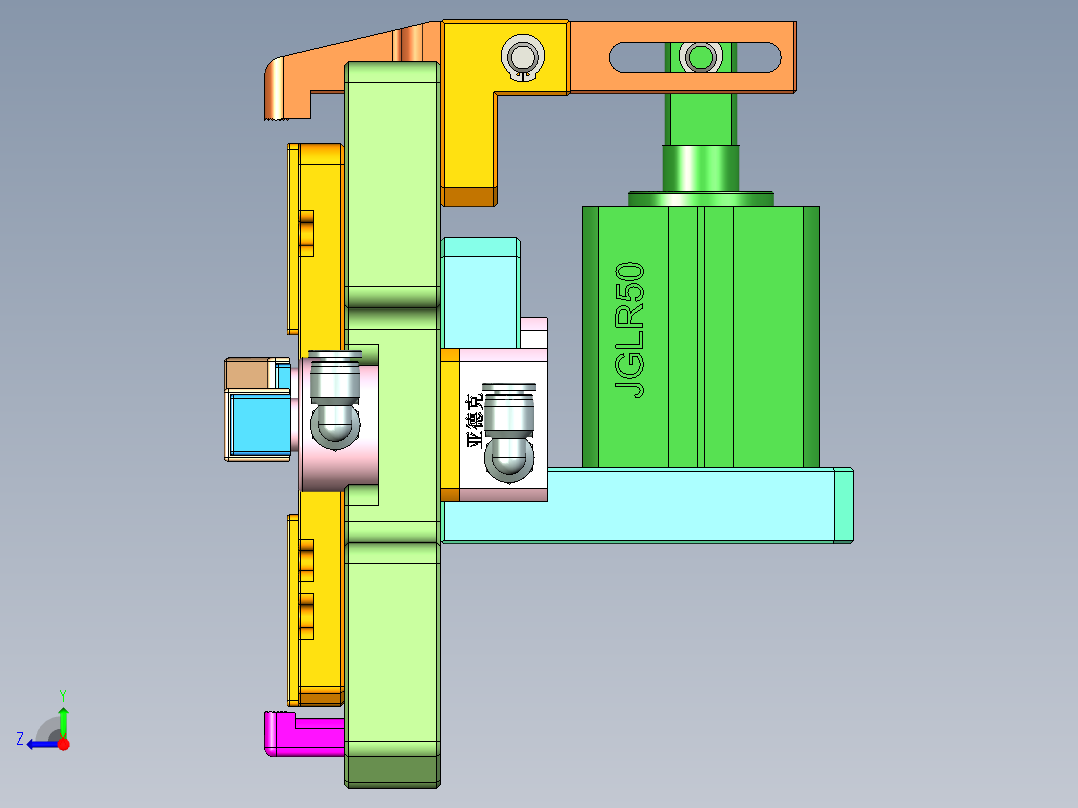 R4-笔记本CNC工装夹具三维模型CNC1-151026右视图