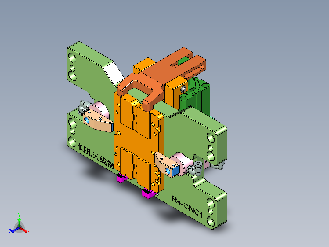 R4-笔记本CNC工装夹具三维模型CNC1-151026正等轴测图