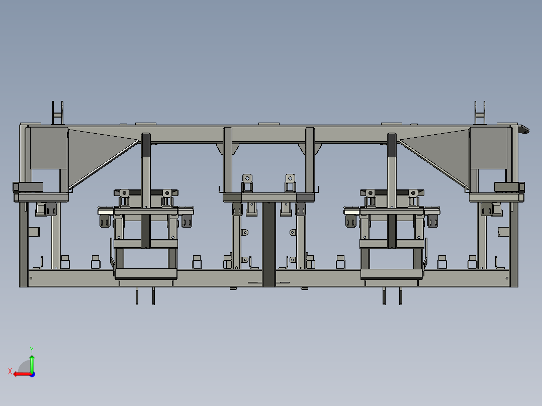 YQA玉米收割机上层割台（不对行）后视图