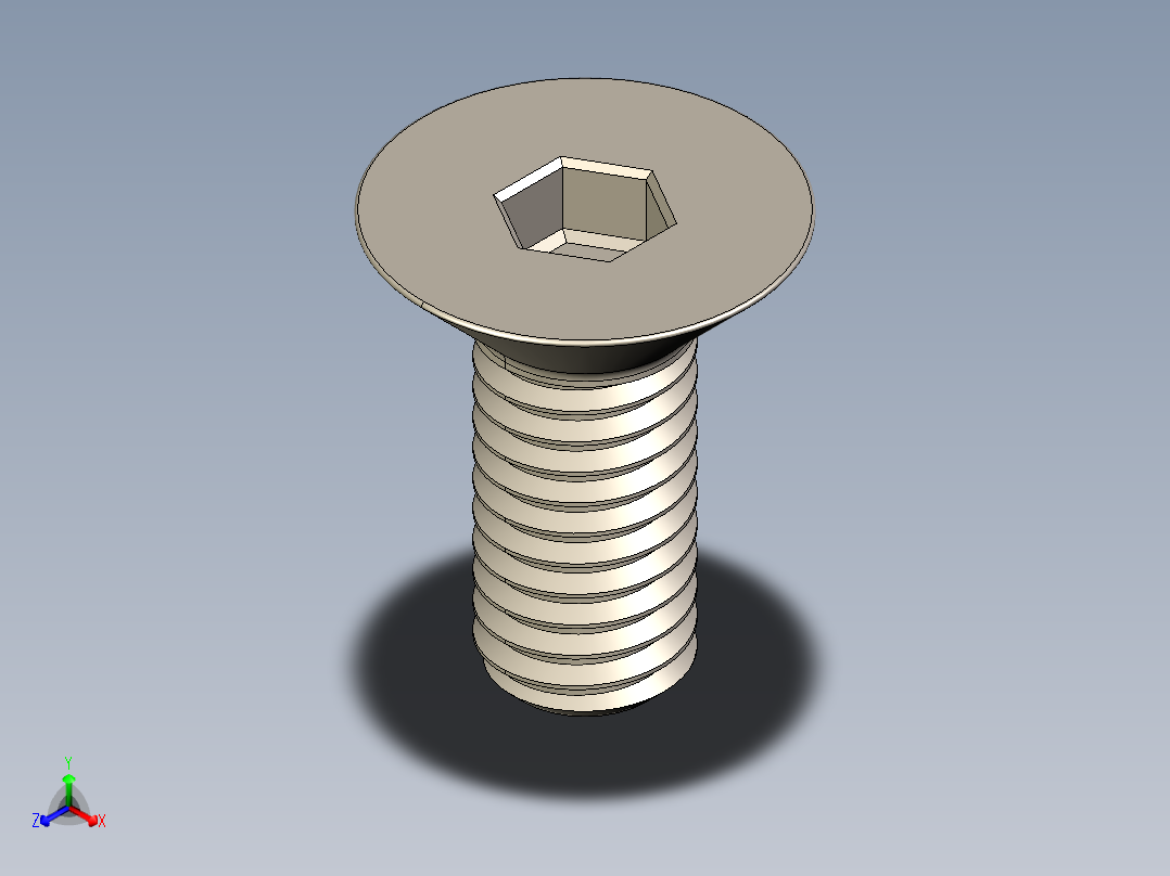 Screw_ISO_10642_M6x15_A2.STEP正等轴测图