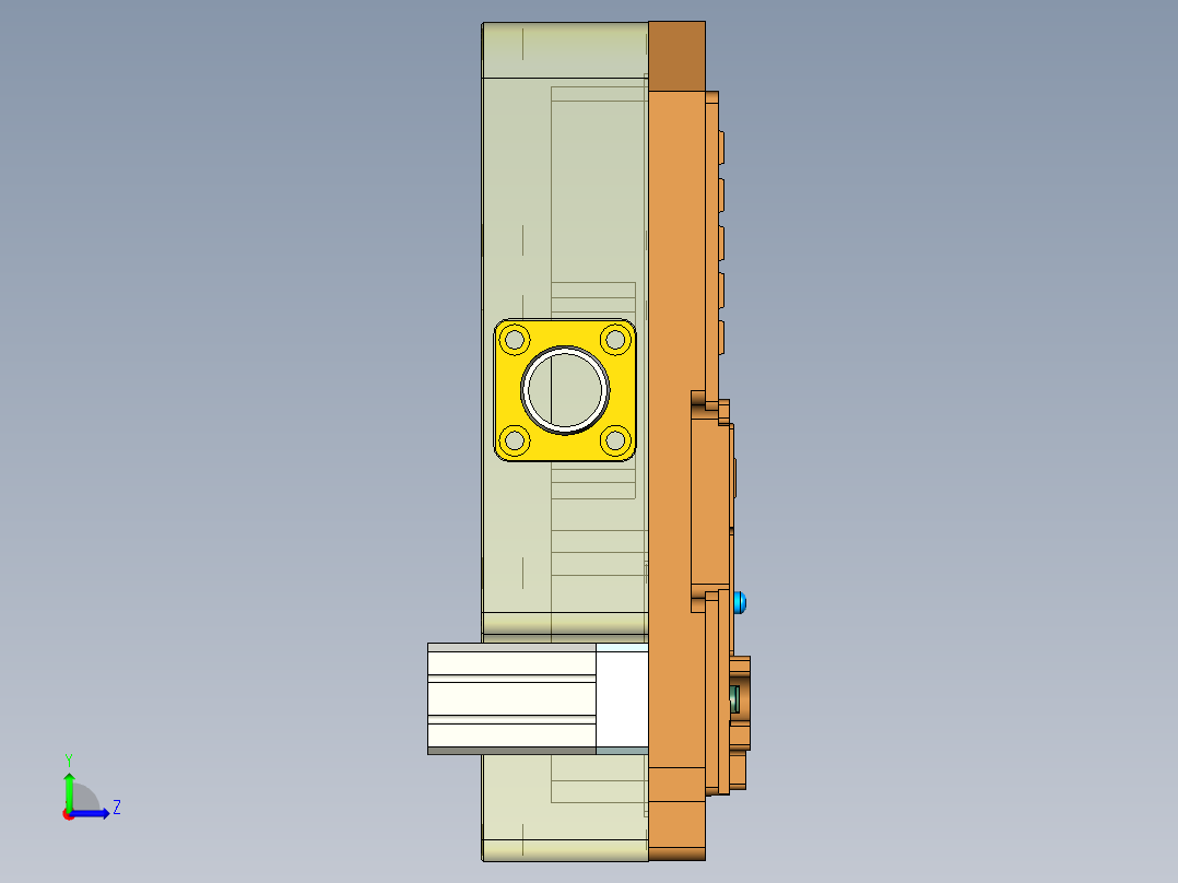 UX7602-C-笔记本CNC工装夹具三维模型CNC3-210712左视图