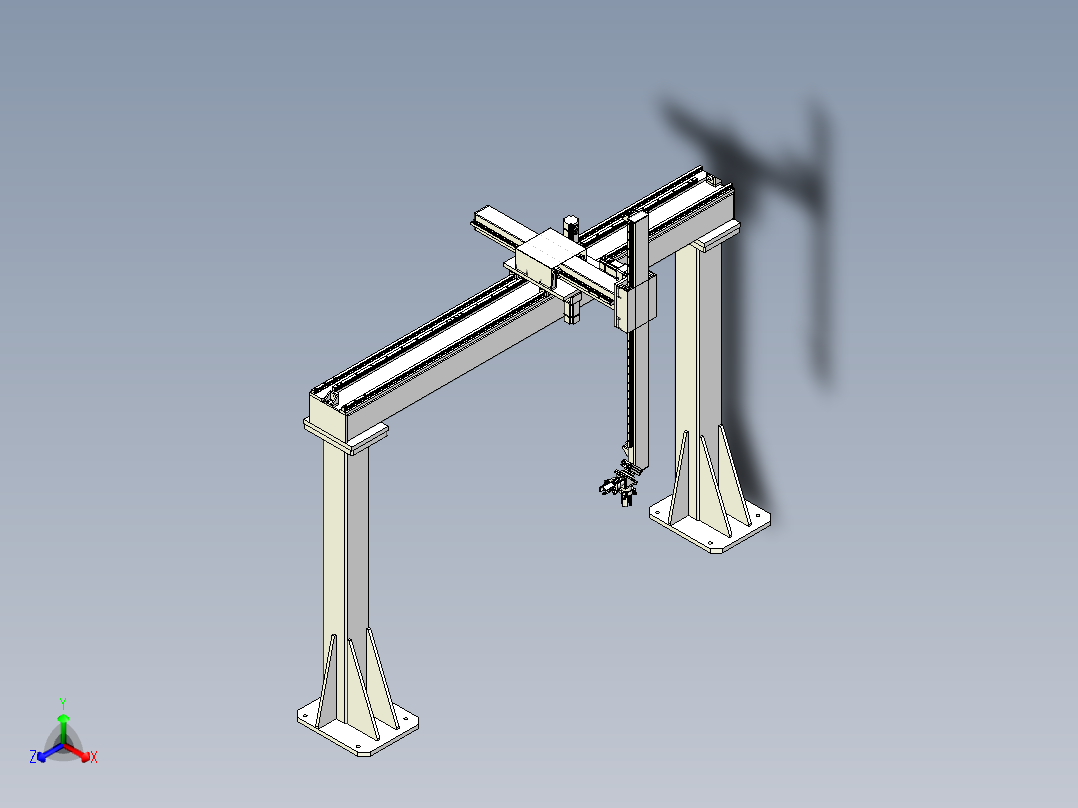 三轴桁架机械手三维