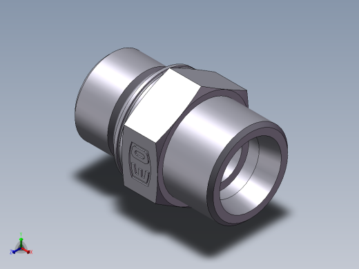 公制螺纹O圈密封、1DH-24-22正等轴测缩略图