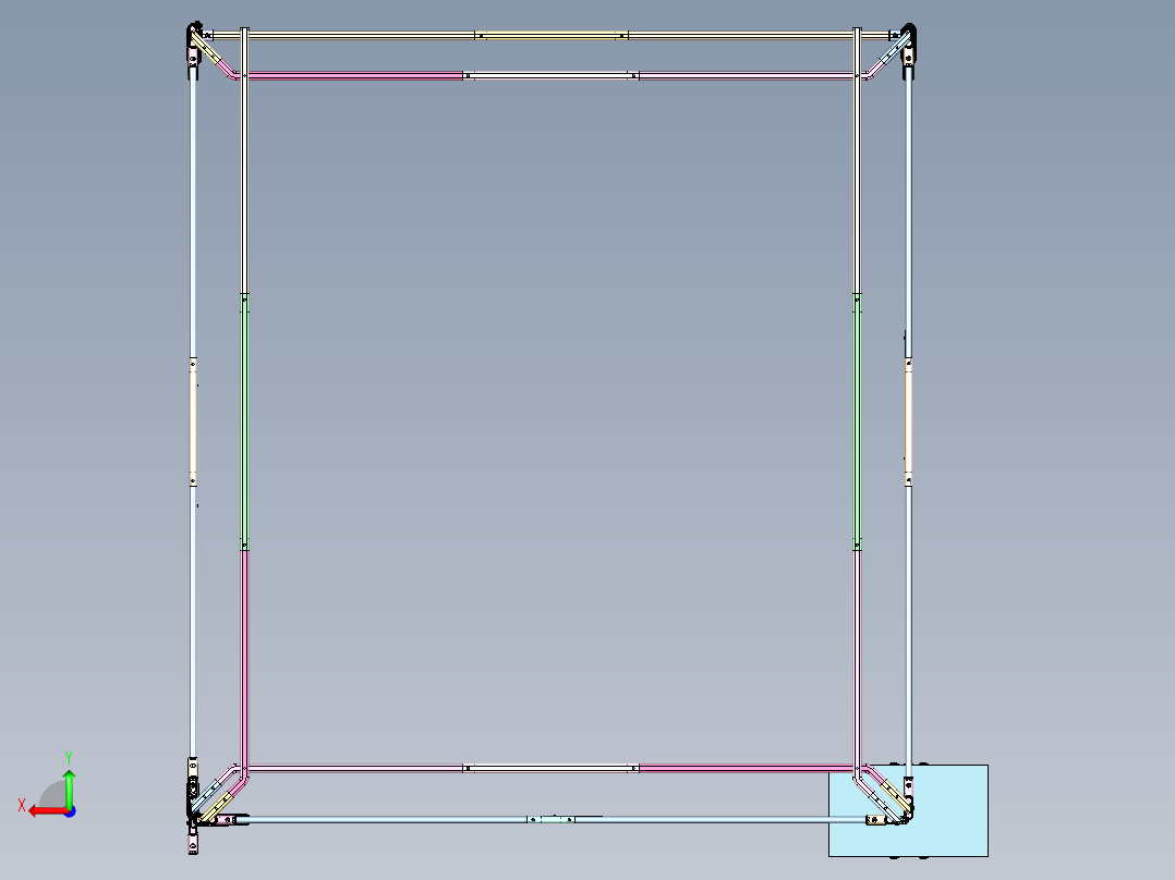 儿童床护栏后视图