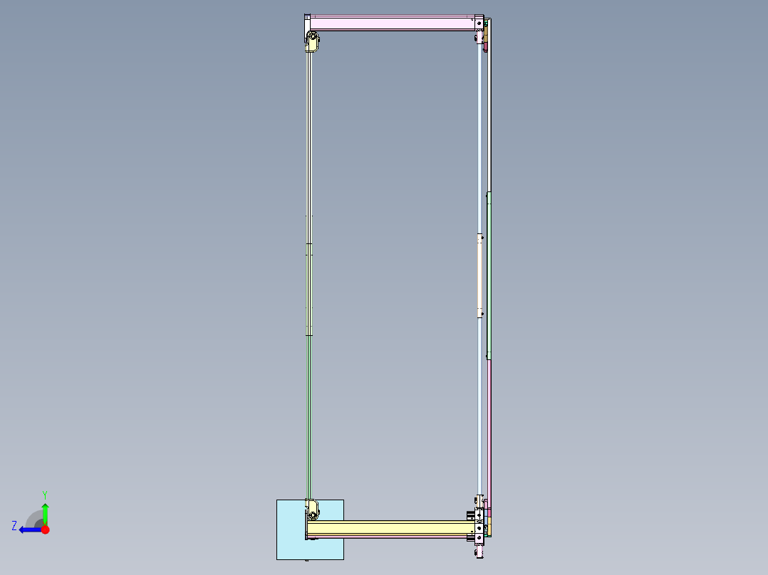 儿童床护栏右视图